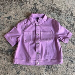 NWT Talbots Purple Button-Up Denim Jacket